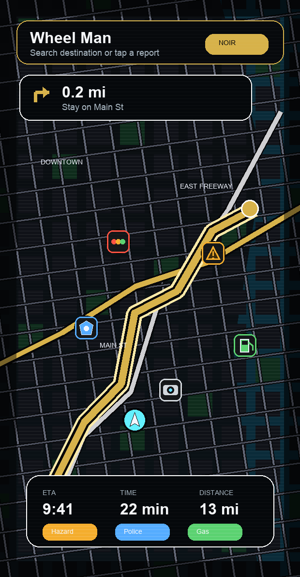 Wheel Man navigation preview